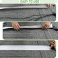 Floor Cable Covers - 10ft Oxford Fabric Cord Protector with Adhesive Hook & Loop,Waterproof Wire Storage Sleeve for Any Floor Surface,Durable Cable Management to Prevent Tripping Hazards (White, 10ft)