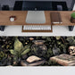 Dark Academia Desk Mat Mouse Pad XL Extended Large Gaming Desk Pad Mousepad, Mystical Green Plant Computer Laptop Keyboard and Mouse Mat, Desktop Protector Mat for Women Girl Office 31.5x11.8 in