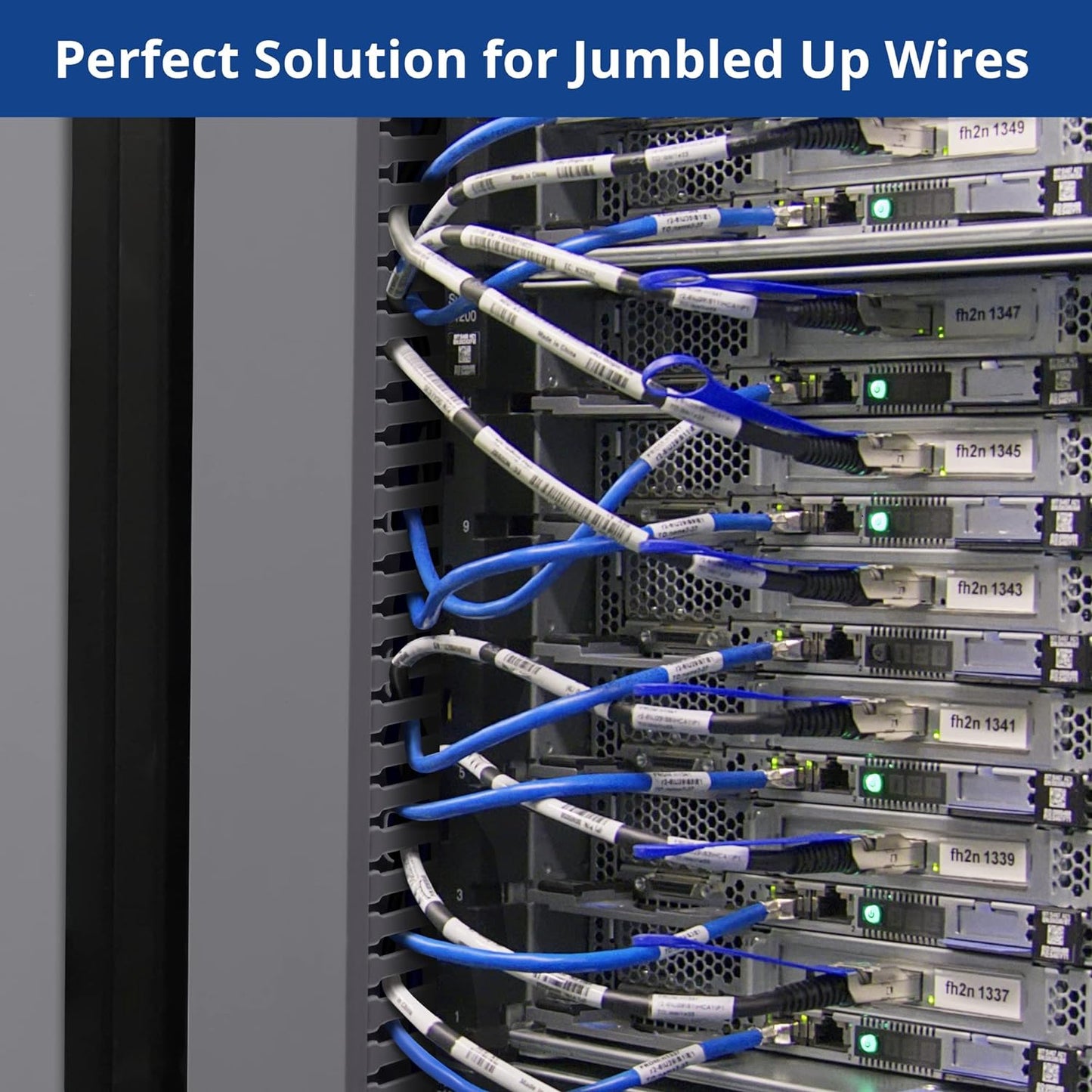 ZhiYo 2x2in Server Rack Cable Management, 6.6ft Cable Duct Cable Raceway Kit, Electrically Safe PVC for Network Cable Management, Open Slot Wire Raceway for Computer Under Desk, Wire Duct Grey