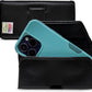 Turtleback Belt Holder for iPhone 16 Pro, 16e, 15 pro 14 Pro 13 Pro -Medium- Fits w/Shockproof Commuter Style Cases, Premium Black Leather Horizontal Case, Magnetic Closure, Leather Wrapped Clip