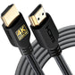 PowerBear 4K HDMI Cable 15 ft | High Speed Hdmi Cables, Braided Nylon & Gold Connectors, 4K @ 60Hz, Ultra HD, 2K, 1080P, ARC & CL3 Rated | for Laptop, Monitor, PS5, PS4, Xbox One, Fire TV, & More