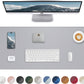 PU Leather Desk Blotter Mat, Large Mouse Pad, Non-Slip & Waterproof Desk Cover for Office and Home - Light Grey, 36" x 17"