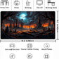 Dark Fantasy Castle Desk Pad Extended Gaming Mouse Pad, XXL Large Computer Laptop Keyboard Wireless Mouse Mat, Office Desk Decor Mousepad Deskmat with Stitched Edges Matt 31.5x15.7 in