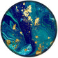 ITNRSIIET Round Mouse Pad with Stitched Edge Premium-Textured Waterproof Non-Slip Rubber Base Desktop Protection Mat Diameter 8.7 inches, Blue Green Marbling