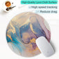 ITNRSIIET Round Mouse Pad with Stitched Edge Premium-Textured Waterproof Non-Slip Rubber Base Desktop Protection Mat Diameter 8.7 inches, Abstract Marble Texture
