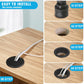 1-1/2" Black Desk Grommet with Bi-Metal Hole Saw, JTemgle Plastic Cable Hole Cover Computer Table Cord Wire Organizer Caps, Desktop Cord Management for Home Office TV Stands Tabletops, 13 Pieces