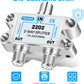 2 Way Coaxial Cable Splitter,Support 10-2602MHz, RG6 Compatible, Nickel-Plated for Cable Splitter,Work with CATV, Satellite TV,Antenna System and MoCA Configurations