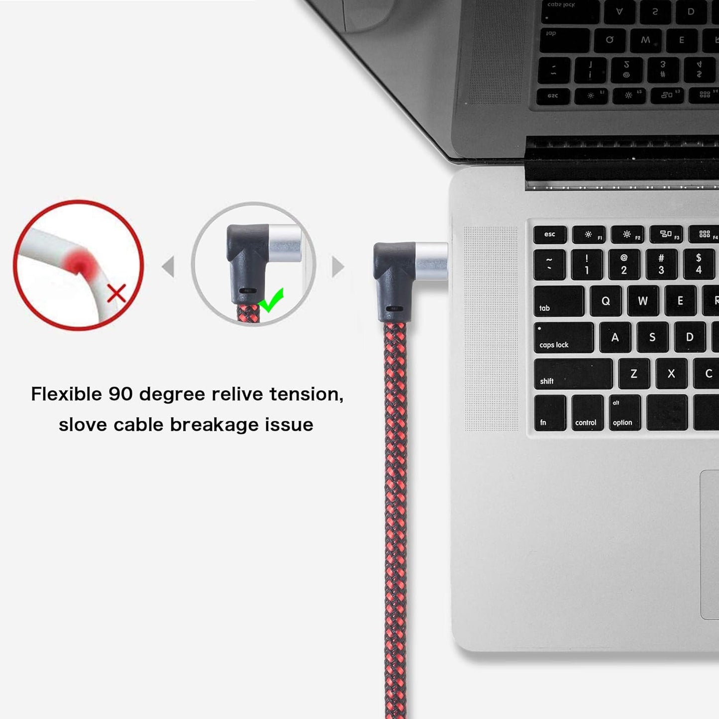 Male to Male Audio Cable 3Ft, 90 Degree TRRS 3.5mm 4 Pole Nylon Braided Stereo Aux Cable for Headphones, PS4, Phone, Tablets, Headset, PC, Laptop and More (3Ft)
