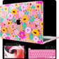 MEEgoodo Case for MacBook Pro 13 inch Case 2022 2021 2020 New A2338 M2/M1 A2251 A2289, Laptop Hard Shell with Keyboard & Camera Cover Compatible with 13 inch MacBook Pro, Pink Lilac Flowers