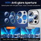 UniqueMe for 3 Pack iPhone 15 Pro/iPhone 15 Pro Max Camera Lens Protector, [Drop Protection] [Case Friendly] Camera Cover Screen [Update New Version] - All-Silver