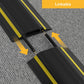 D-Line 6ft Floor Cord Cover, Made in USA Linkable Cable Protector, Hide Extension Cords, Protect Cords, Prevent Cable Trips, Cord Hider, Heavy Duty - Cord Cavity = 1.18" (W) x 0.39" (H), Black/Yellow