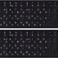 Hebrew-English Keyboard Stickers - 2PCS Replacement Letters for Computer, Laptop, Notebook, Desktop - White Font on Black Background, Matte Alphabet
