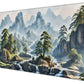 Dynippy Thin Extended Gaming Mouse Pad （31.5 * 11.8 * 0.08 inch） with Stitched Edges Large Mousepad Long XXL Keyboard and Mouse pad Desk Mat for Gaming Office & Home - Landscape Painting