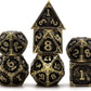 PJOY D&D Dice Set Dragon Metal DND Dice Set Antique Bronze with Case for RPG Role Playing Games Compatible with Dungeons and Dragons Gift TTRPG