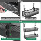 Multi-Model Under Desk Cable Management Tray 2 Packs Metal Under Desk Wire Management Clamp Mount Under Table Cord Management No Damage The Desk (Black)