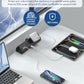 Jgstkcity 90W Desk Clamp Power Strip,12 USB Ports (6 PD 45W USB-C),Surge Protector,ETL Listed Power Hub Extension Cord,Fast Charging Station for Home Office Desk Edge Mount (Black,12 USB-90W)
