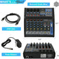 Pyle 6-Channel Professional Audio Mixer - USB - Bluetooth - 48V Phantom Power - Digital MP3 Input - FX 16-Bit DSP - Desk System Interface - PMXU63BT