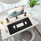 Leather Desk Pad Protector, Office Desk Mat, Large Mouse Pad,Cork Desk Mat, Laptop Desk Pad, Waterproof Desk Writing Pad for Office and Home (35in*17in, Black)