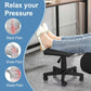 Footrest Stool Under Desk Adjustable Height Footrest Ottoman Ergonomic Foot Stool with Wheels 360° Rolling for Home Office (Black-1)