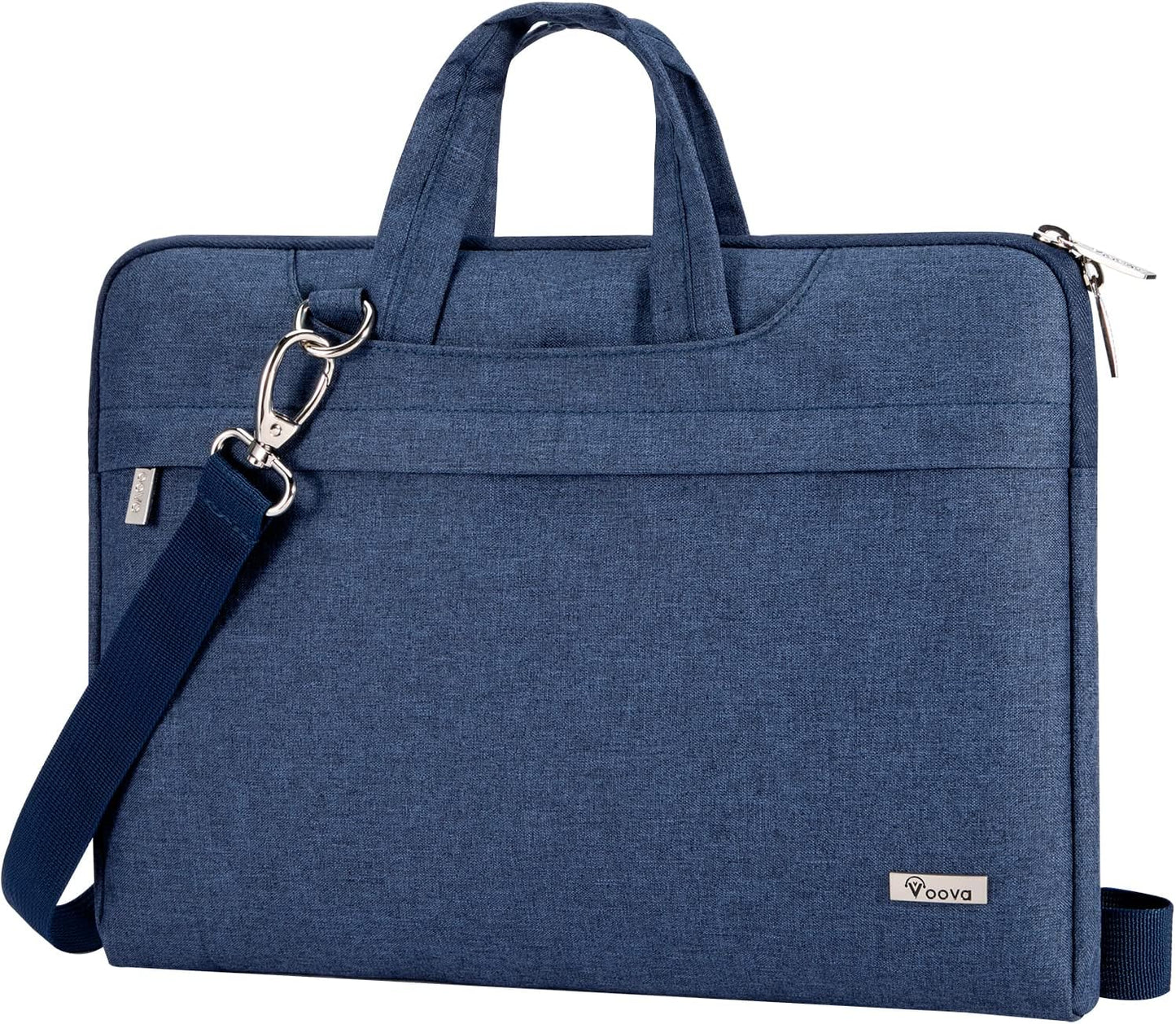 Voova Laptop Bag 15.6 Inch, Waterproof Computer Sleeve Carrying Case with Shoulder Straps & Handle Compatible with Macbook Air 15 M2/M3/M4, MacBook Pro 15/16, 15-16 Inch Hp Dell Lenovo Asus, Blue