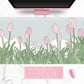 WatercolorTulip Flower Mouse Pads,Extended Gaming Mousepad XXL Kawaii Anime Desk Mat Pink Green Large Full Desk Mouse Pad for Wireless Mouse Keyboard Mat with Stitched Edges 31.5" x15.75