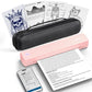 POLONO Portable Printer Wireless for Travel, D810 Bluetooth Thermal Printer Support for 8.5"x11" US Letter, Inkless Compatible with iOS, Android, Laptop for Office, Car and Home with Carry Case, Pink