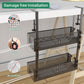 Multi-Model Under Desk Cable Management Tray 2 Packs Metal Under Desk Wire Management Clamp Mount Under Table Cord Management No Damage The Desk (Black)