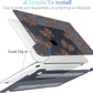 MEEgoodo Case for MacBook Pro 13 inch Case 2022 2021 2020 New A2338 M2/M1 A2251 A2289, Laptop Hard Shell with Keyboard & Camera Cover Compatible with 13 inch MacBook Pro, Leopard Print Bows