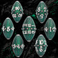 ARUOHHA DND Metal Dice Black Green Dragon Egg Dice with Metal Box, Role Playing Game RPG Polyhedral D and D Dice Set D20 D12 D10 D8 D6 D4