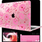MEEgoodo Case for MacBook Pro 13 inch Case 2022 2021 2020 New A2338 M2/M1 A2251 A2289, Laptop Hard Shell with Keyboard & Camera Cover Compatible with 13 inch MacBook Pro, Cute Kiss & Love