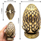 ARUOHHA DND Metal Dice Bronze Dragon Egg Dice with Rotating Dragon Egg Shell, Role Playing Game RPG Polyhedral D and D Dice Set D20 D12 D10 D8 D6 D4