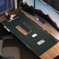 Leather Desk Pad Protector,48"x24" - Premium Desk Mat, Office Desk Mat, Large Mouse Pad,Non-Slip Desk Blotter,Waterproof Desk Writing Pad for Office and Home(Dark Green)