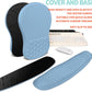 2-in-1 Ergonomic Set, Wave Rise Keyboard Wrist Rest and Massage Bulge Slope Mouse Pad Wrist Support, Cushion Memory Foam Integrated to Relieve Wrist Pain, Lake Blue