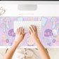 Kawaii Purple Desk Mat,Cute Witchy Elements Mouse Pad, Desk Pad Mystical Goth,XXL Gamig Desktop Mat,Extended Keyboard Mousepad Large for Computer Laptop,Girl Gamer Desk Decor 31.5''x15.7''