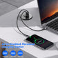 MEIRIYFA 3-in-1 Desktop Power Embedded Charger USB/Type C Desktop Station Mounts Charging Dual USB Multifunctional Desk USB Hub with 6.56 FT Power Cord for Bedside Table, Desks, Furniture