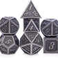 DnDnD Acient Silver Metal DND Dice Set, 7PCS D&D Metal Dice with Metal Case for Dungeons and Dragons, Shadowrun, Pathfinder, Savage World and Table Games