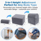 Adjustable Foot Rest for Under Desk - 3-in-1 Ergonomic Foot Stool with Zipper Connection, Height Adjustable for Office, Home & Gaming (Gray)