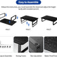 BESIGN MS01 Monitor Stand Riser, Height Adjustable Laptop Stand, Computer Monitor Stand for Monitor, Computer,Laptop,Printer (Black)
