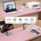 Aothia Leather Desk Pad Protector, Mouse Pad, Office Desk Mat, Non-Slip PU Leather Desk Blotter, Laptop Desk Pad, Waterproof Desk Writing Pad for Office and Home (31.5" x 15.7", Fairy Pink)