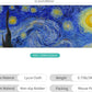 Dynippy Thin Extended Gaming Mouse Pad （31.5 * 11.8 * 0.08 inch） with Stitched Edges Large Mousepad Long XXL Keyboard and Mouse pad Desk Mat for Gaming Office & Home - The Starry Night