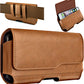 DeBin Case for Large iPhone Plus, Pro Max Cell Phones, Samsung Galaxy S24+ Plus 5G to S10+ Plus Smartphones – Cellphone Belt Holder Clip Holster Carry Pouch Man Women (Fits Phone with Case on) Brown