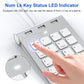Wired USB C/A Number Pad - Numeric Keypad & Hub with 3 USB2.0 Ports - Portable Slim 18 Key Number Keypad Keyboard for Laptop PC Pad Surface MacBook, Wired Numeric Keypad with Type C & USB Cable 1.6Ft