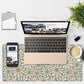 Retro Daisy Flowers Gaming Mouse Pad 3mm Thick Stitched Edge Waterproof Non-Slip Large Computer Keyboard Mouse Mat,Suitable for Office Entertainment Decorative Desk Pad 35.4 x 15.7 Inches