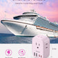 LENCENT Multi Plug Outlet Extender with USB C, 4 AC Electrical Outlet Expander with 4 USB Charger Cube, Small Multiple Wall Tap Plug Splitter for Home Office Travel Cruise Dorm Essentials- Pink