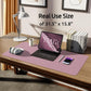 YSAGi Leather Desk Protector, Office Mat, Large Mouse Mat, Non-Slip PU Leather Blotter, Laptop Pad, Waterproof Writing Pad for Office and Home (Pale Mauve, 31.5" x 15.8")
