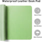 Aothia Leather Desk Pad Protector, Mouse Pad, Office Desk Mat, Non-Slip PU Leather Desk Blotter, Laptop Desk Pad, Waterproof Desk Writing Pad for Office and Home (36" x 17", Foam Green)