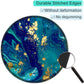 ITNRSIIET Round Mouse Pad with Stitched Edge Premium-Textured Waterproof Non-Slip Rubber Base Desktop Protection Mat Diameter 8.7 inches, Blue Green Marbling
