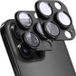 2 Pack Camera Lens Protector for iPhone 16 Pro/iPhone 16 Pro Max,[Not Easy to Breakn ] AR Tempered Glass Strong Adsorption Metal Camera Cover Screen-Black