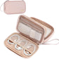 NISHEL Travel Cord Organizer Case, Double Layers Tech Electronic Bag, Essentials for Charger, Cable, Phone, Flash drive, Pink