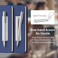 ELETIUO Pencil Holder For Most Pens,Pencils,Self-Adhesive Stick To Notebooks,Diary,Desks,Whiteboards Or Any Surface,Silicone Pen Holder For Home,Office And Desk Organization,White